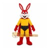 Red Rabbit Mascot Costume with Custom Logo Red Rabbit Mascot Costume with Custom Logo
