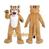 Tan Tiger Cub Mascot Costume with Custom Logo Tan Tiger Cub Mascot Costume with Custom Logo