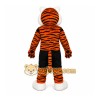 Orange Tiger Mascot Costume with Custom Logo Orange Tiger Mascot Costume with Custom Logo