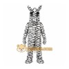 White Zebra Mascot Costume with Custom Logo White Zebra Mascot Costume with Custom Logo
