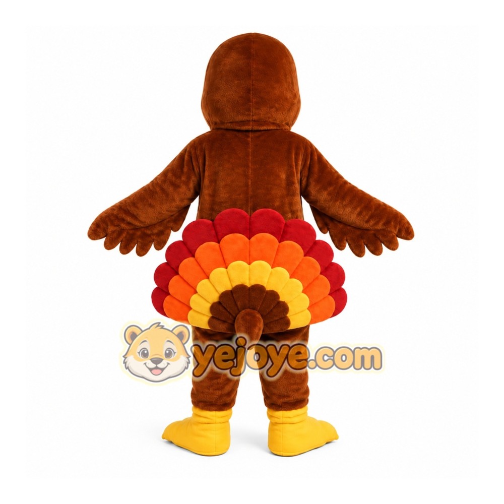 Brown Turkey Mascot Costume with Custom Logo Brown Turkey Mascot Costume with Custom Logo