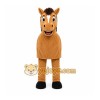 Tan Horse Mascot Costume with Custom Logo