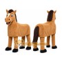 Tan Horse Mascot Costume with Custom Logo
