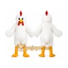 White Chicken Mascot Costume with Custom Logo White Chicken Mascot Costume with Custom Logo
