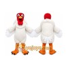 White Chicken Mascot Costume with Custom Logo White Chicken Mascot Costume with Custom Logo