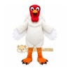 White Chicken Mascot Costume with Custom Logo White Chicken Mascot Costume with Custom Logo
