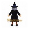 Black Witch Mascot Costume with Custom Logo Black Witch Mascot Costume with Custom Logo