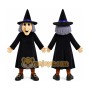 Black Witch Mascot Costume with Custom Logo
