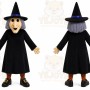 Black Witch Mascot Costume with Custom Logo