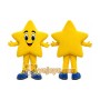 Yellow Star Mascot Costume with Custom Logo