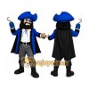 Blue Pirate Mascot Costume with Custom Logo Blue Pirate Mascot Costume with Custom Logo