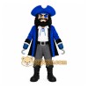 Blue Pirate Mascot Costume with Custom Logo Blue Pirate Mascot Costume with Custom Logo