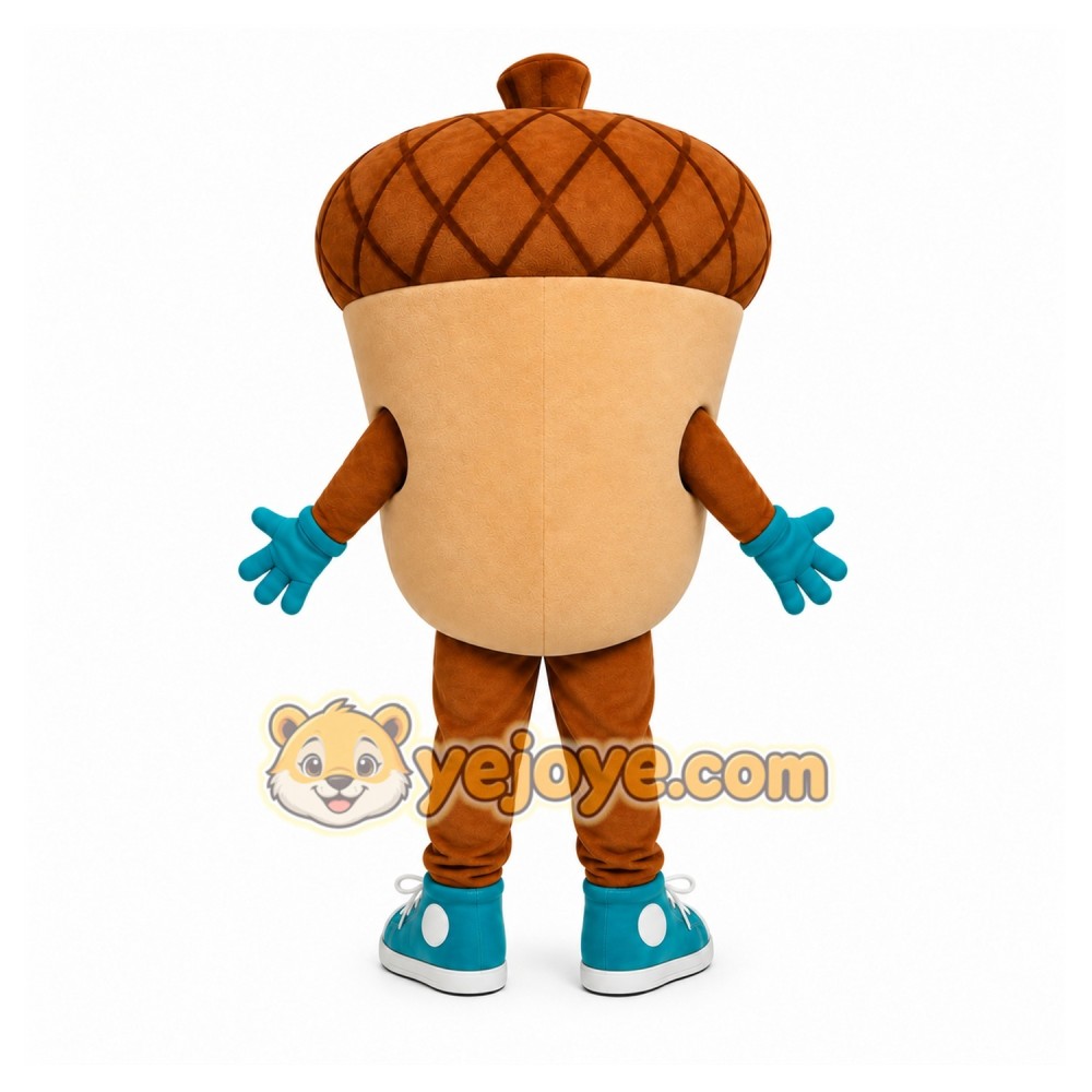 Brown Acorn Mascot Costume with Custom Logo Brown Acorn Mascot Costume with Custom Logo