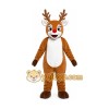 Brown Reindeer Mascot Costume with Custom Logo