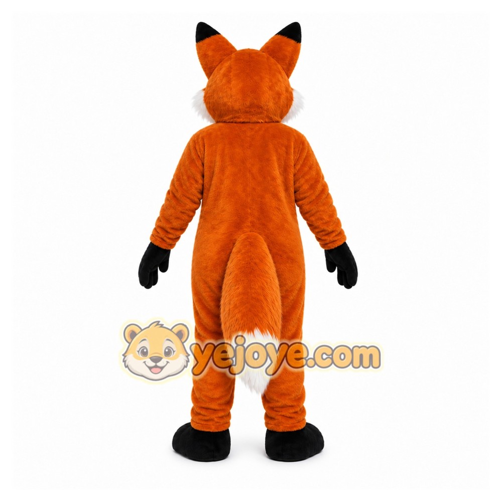 Orange Fox Mascot Costume with Custom Logo Orange Fox Mascot Costume with Custom Logo