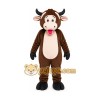Brown Cow Mascot Costume with Custom Logo Brown Cow Mascot Costume with Custom Logo