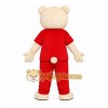 Red Bear Mascot Costume with Custom Logo Red Bear Mascot Costume with Custom Logo