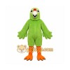 Green Bird Mascot Costume with Custom Logo