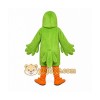 Green Bird Mascot Costume with Custom Logo