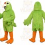 Green Bird Mascot Costume with Custom Logo