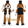 Brown Dog Mascot Costume with Custom Logo
