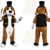 Brown Dog Mascot Costume with Custom Logo