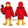 Red Bird Mascot Costume with Custom Logo