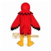 Red Bird Mascot Costume with Custom Logo