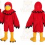 Red Bird Mascot Costume with Custom Logo