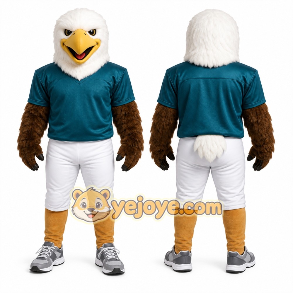 White Eagle Mascot Costume with Custom Logo White Eagle Mascot Costume with Custom Logo