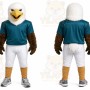 White Eagle Mascot Costume with Custom Logo