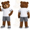 Brown Bear Mascot Costume with Custom Logo
