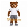 Brown Bear Mascot Costume with Custom Logo Brown Bear Mascot Costume with Custom Logo