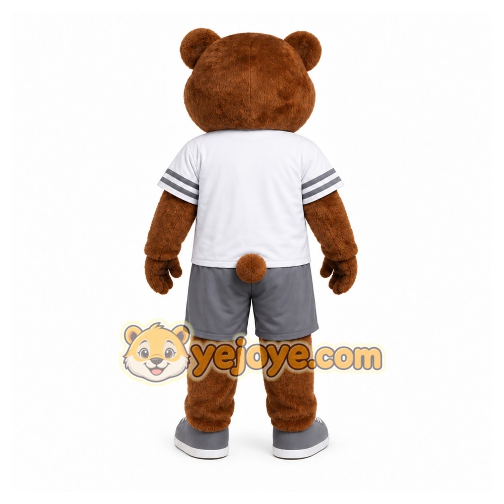 Brown Bear Mascot Costume with Custom Logo Brown Bear Mascot Costume with Custom Logo
