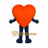 Orange Heart Mascot Costume with Custom Logo Orange Heart Mascot Costume with Custom Logo