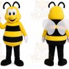 Yellow Bee Mascot Costume with Custom Logo