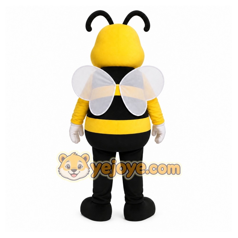 Yellow Bee Mascot Costume with Custom Logo Yellow Bee Mascot Costume with Custom Logo
