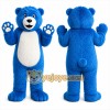 Blue Bear Mascot Costume with Custom Logo Blue Bear Mascot Costume with Custom Logo