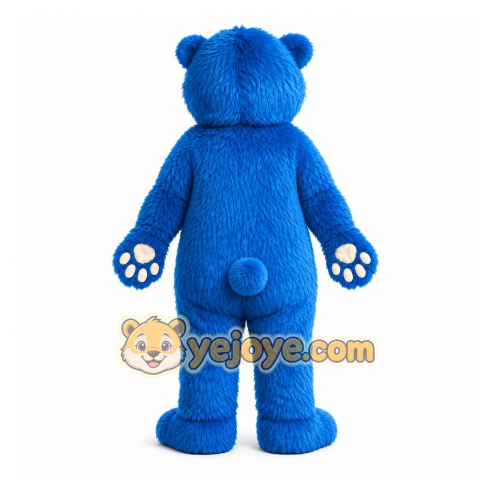 Blue Bear Mascot Costume with Custom Logo Blue Bear Mascot Costume with Custom Logo