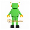 Green Robot Mascot Costume with Custom Logo