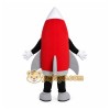 Red Rocket Mascot Costume with Custom Logo Red Rocket Mascot Costume with Custom Logo