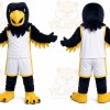 Black Bird Mascot Costume with Custom Logo