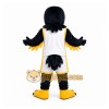 Black Bird Mascot Costume with Custom Logo