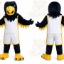 Black Bird Mascot Costume with Custom Logo