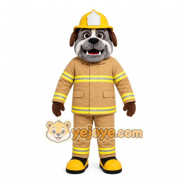 Tan Dog Mascot Costume with Custom Logo Tan Dog Mascot Costume with Custom Logo