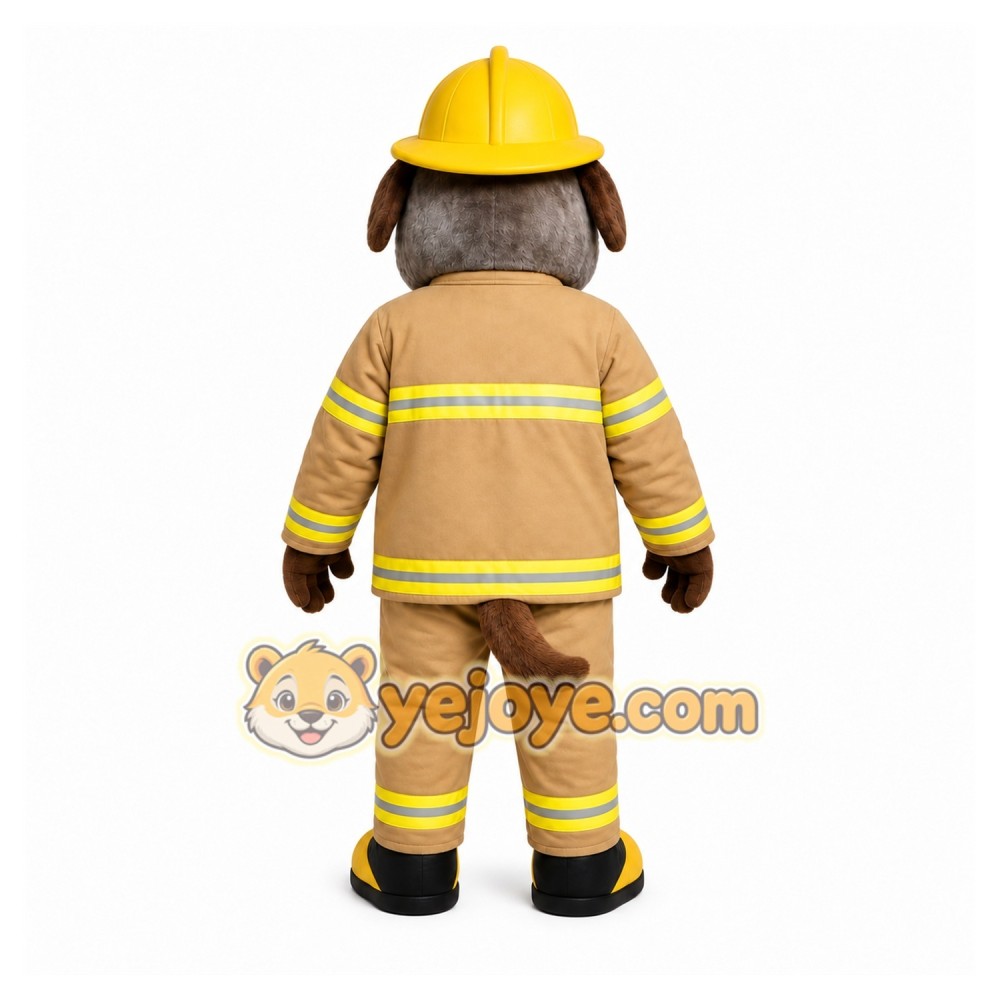 Tan Dog Mascot Costume with Custom Logo