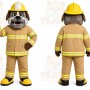 Tan Dog Mascot Costume with Custom Logo