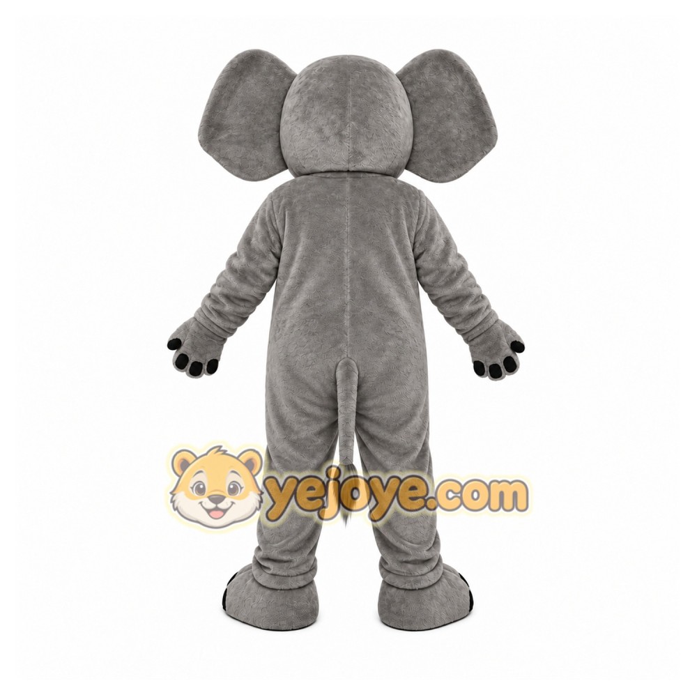 Gray Elephant Mascot Costume with Custom Logo Gray Elephant Mascot Costume with Custom Logo