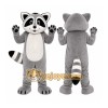 Gray Raccoon Mascot Costume with Custom Logo Gray Raccoon Mascot Costume with Custom Logo