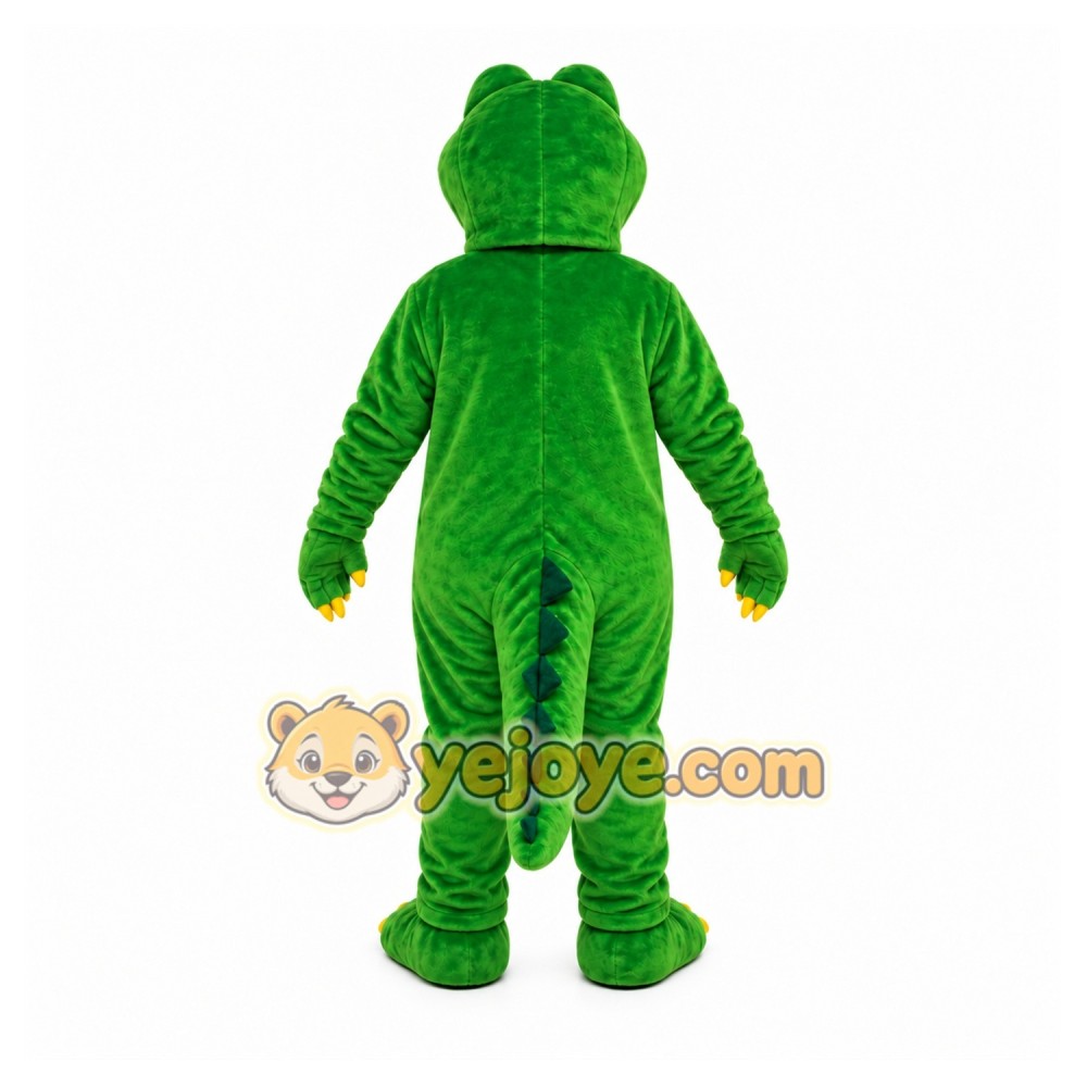 Green Alligator Mascot Costume with Custom Logo Green Alligator Mascot Costume with Custom Logo